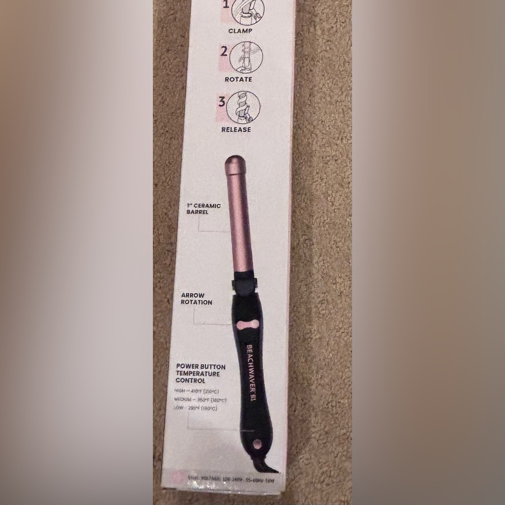 NWT Beachwaver B1 1" Ceramic Curling Wand - Picture 3 of 5